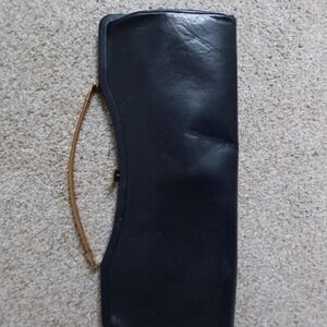 Vintage black leather Wilcof bag with‎ a unique shape